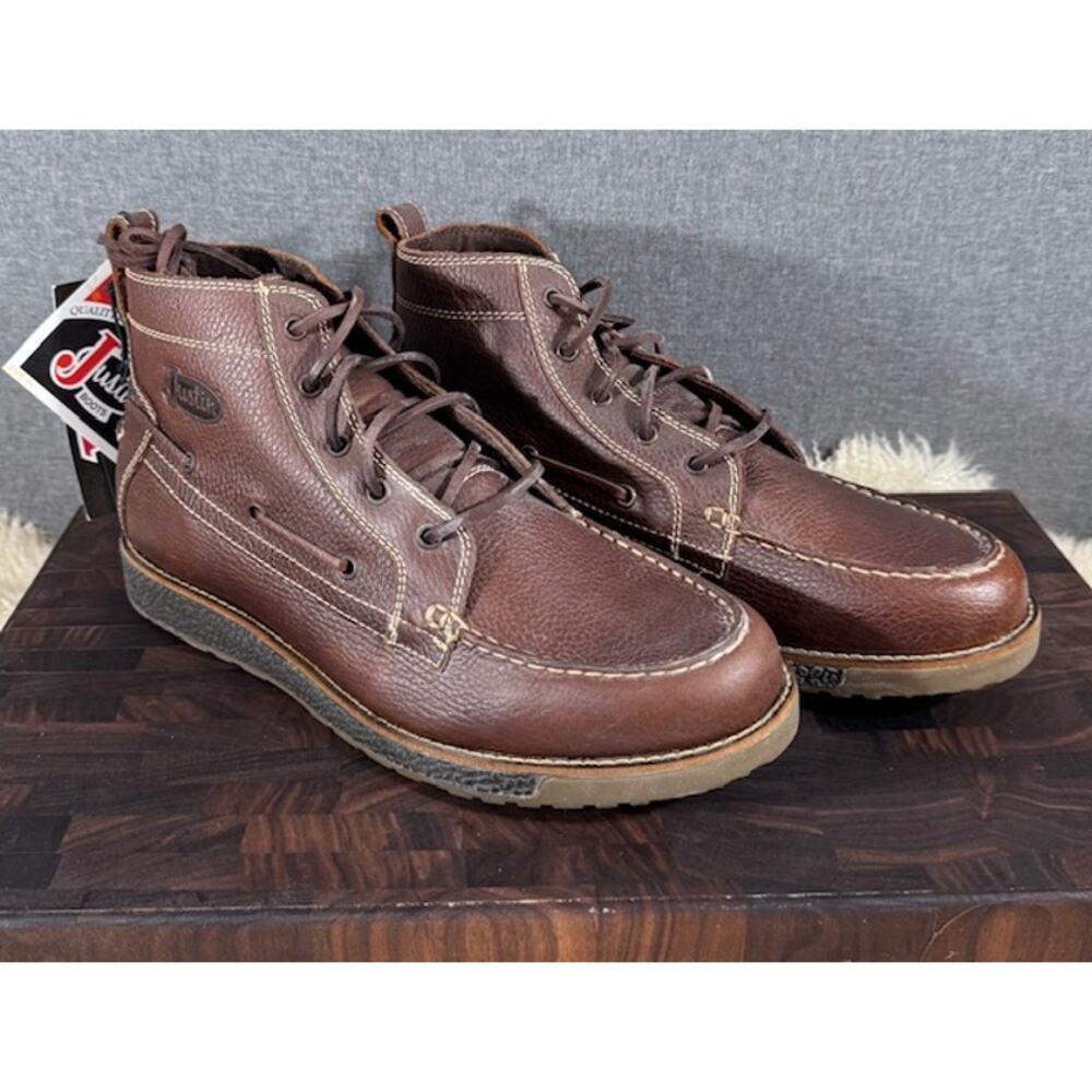 NWT Justin Leather Mens Boot